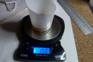 Parte A de la mezcla (15 gramos)